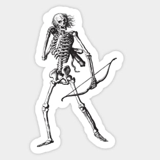 Skeleton with Bow and Arrow Sticker